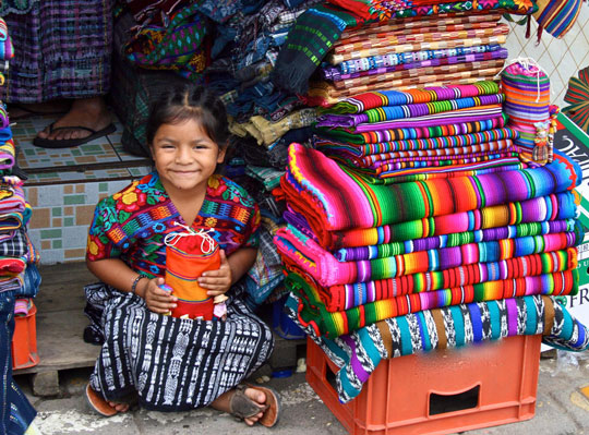 Ribbons for sale in Guatemala City, Guatemala