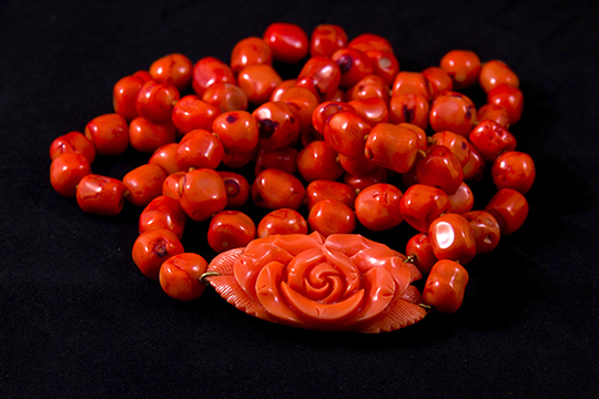 Branch Coral Necklace Red Italian Mediterranean Corals Rubrum